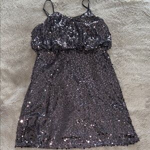 Ina Black Sequin Mini Dress